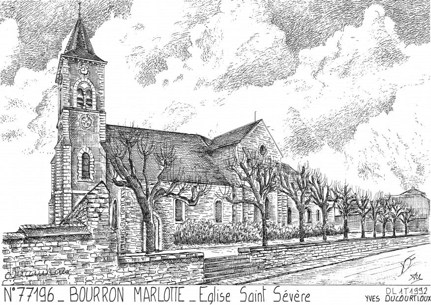 N 77196 - BOURRON MARLOTTE - église st sévère